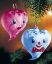 Picture of Set of Two Hearts Italian Glass christmas Ornaments
