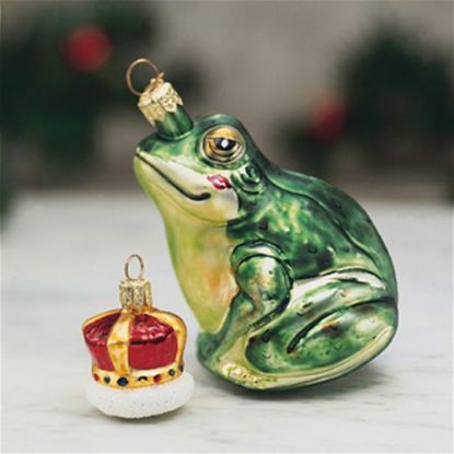 Picture of Prince Frog German Glass Christmas Ornament