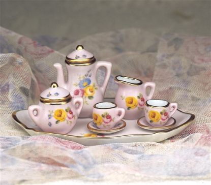 Picture of Limoges Pink Tea Set with Roses