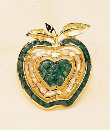 Picture of Green Stones Apple Brooch