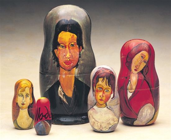 Picture of Russian Modigliani Style Paintings Matryoshka Doll