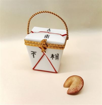 Picture of Limoges Chinese Take Out  Box with Fortune Cookie 