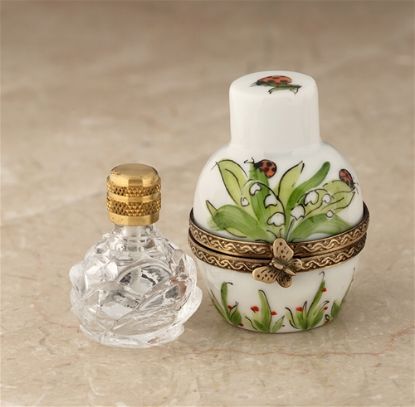Picture of Limoges Lily of the Valley Box with One Perfume Bottle