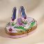 Picture of Limoges Purple Shoes Lily of the Valley Shoes on Oval Box