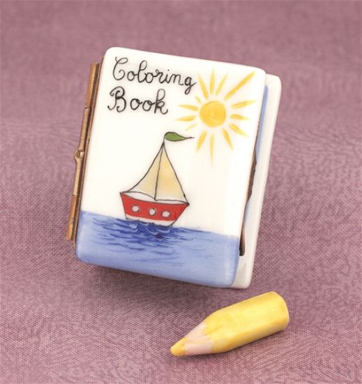 Picture of Limoges Coloring Book with Sailboat Box