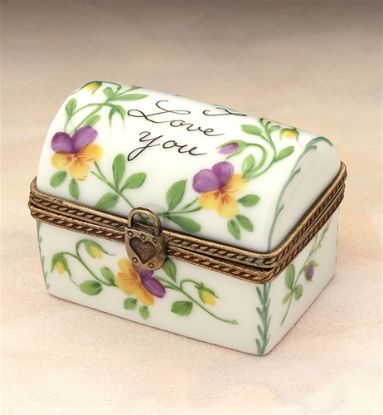 Picture of Limoges I Love You Chest with Panises Box