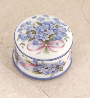 Picture of Blue Forget Me Not German Porcelain Trinket  Box