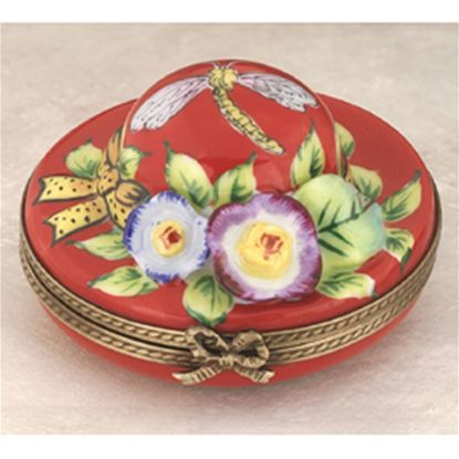 Picture of Limoges Red Hat with Dragonfly Box