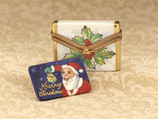 Picture of Limoges Merry Christmas Santa Letter with Envelope Box