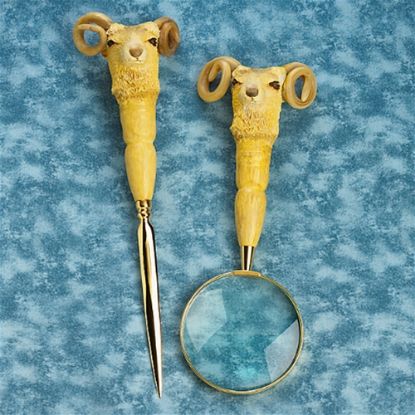 Picture of British Ram Letter Opener and Magnifier Set
