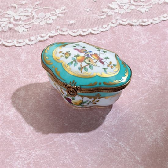 Picture of Limoges Fruits of Paradise Turquoise Box