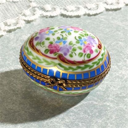 Picture of Limoges Sevres Blue Egg Box