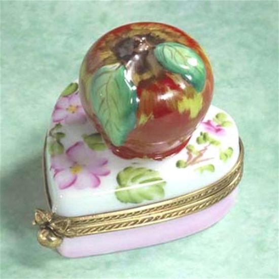 Picture of Limoges Teacher's Heart with Apple Box