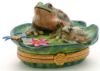 Picture of Limoges Two Frogs on Lilypad with Dragonfly Box
