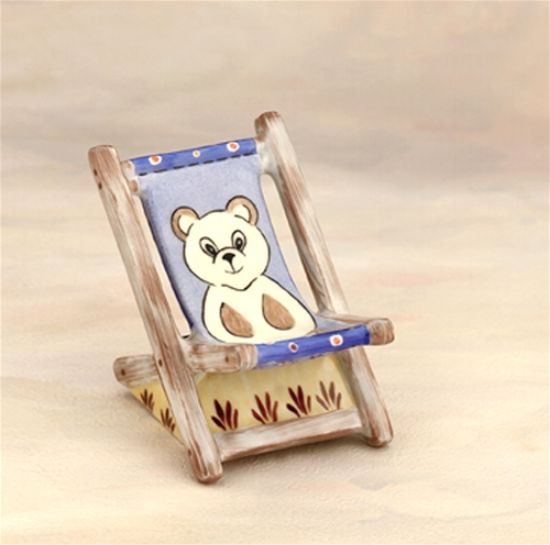 Picture of Limoges Blue Teddy Bear Chair Box