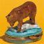 Picture of Limoges Brown Bear with Fish Box