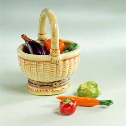Picture of Limoges Vegetables Wicker Basket Box