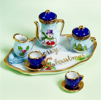 Picture of Limoges "Merry Christmas" Tea Service