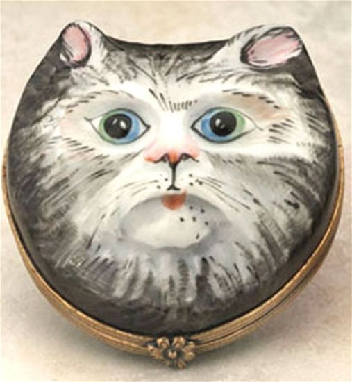Picture of Limoges Cat Face Box
