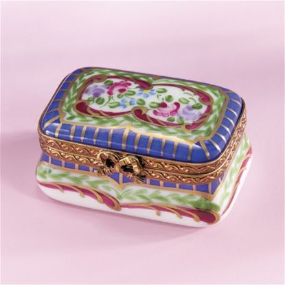 Picture of Limoges Sevres Blue Rectangle Box 