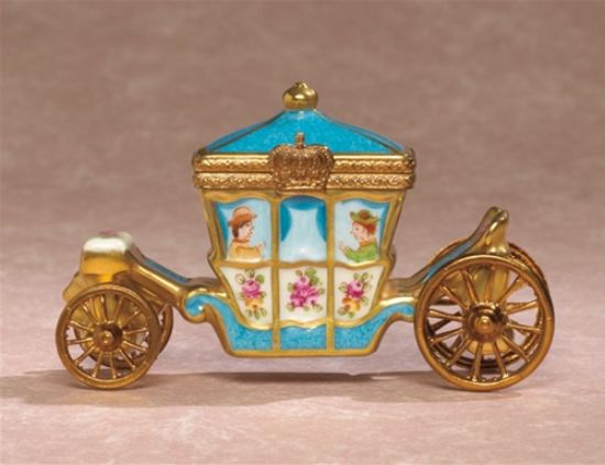 Picture of Limoges Turquoise Imperial Carriage Box
