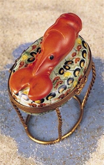 Picture of Limoges Lobster on Stand Box