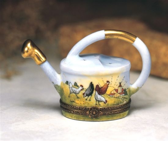 Picture of Limoges Watering Can with Hens Box