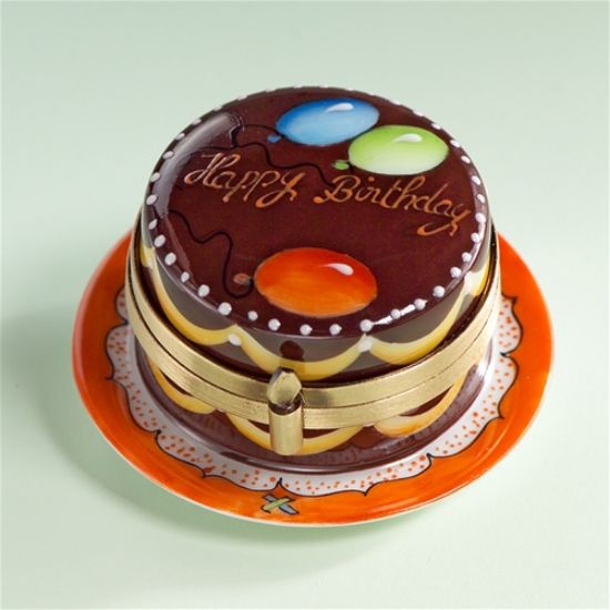 Picture of Limoges Chocolate Birthday Cake Box 