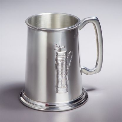 Picture of British Pewter Tankard with Golf Bag 