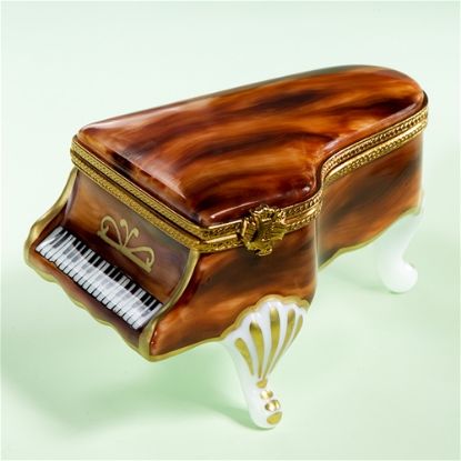 Picture of Limoges Brown Grand Baby Piano Box