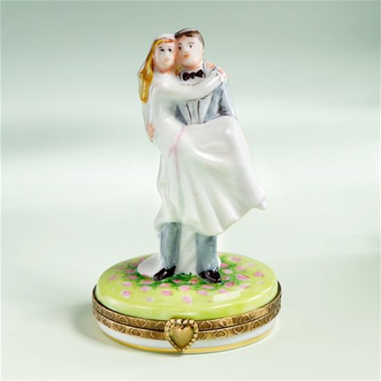 Picture of Limoges Bride and Goom Newlyweds Arriving Home Box