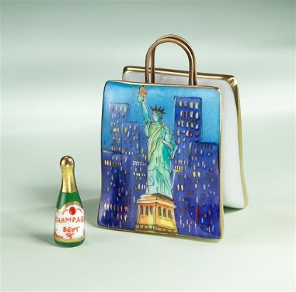 Picture of Limoges New York Shopping Bag with Champagne Bottle Box