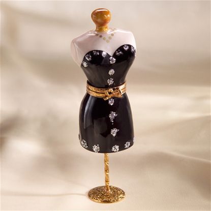 Picture of Limoges Black Dressmaker with Crystals Box