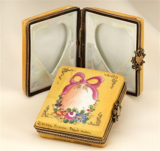 Picture of Limoges Chamart Yellow Frame Book Box