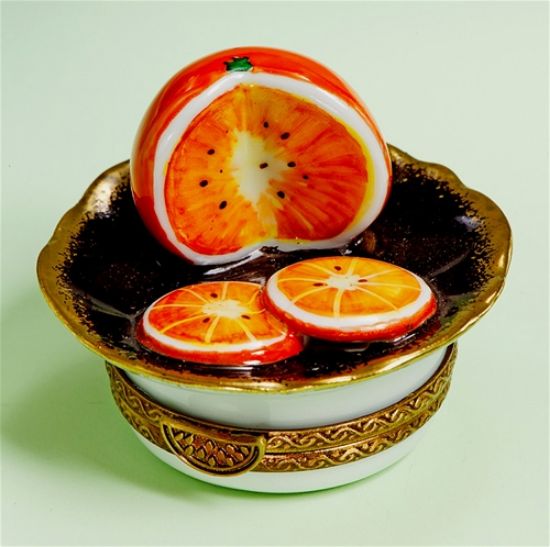 Picture of Limoges Orange in Plate with Slices Box