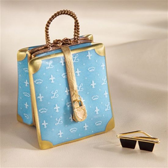 Picture of Limoges Blue Elegant Shopping Bag with Sunglasses box