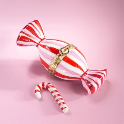 Picture of Limoges Round Candy with CandyCane Box