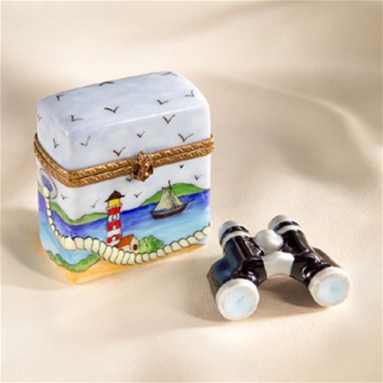 Picture of Limoges Lighthouse Case Box with Binoculars Binocuar