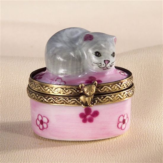 Picture of Limoges Mini Gray Cat Box
