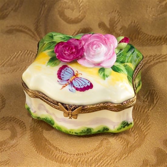 Picture of Limoges Roses and Butterfly Box