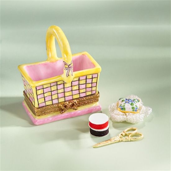 Picture of Limoges Sewing Basket with Scissors Box