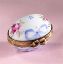 Picture of Limoges Mini Egg with Blue Bows and Pink Roses  Box