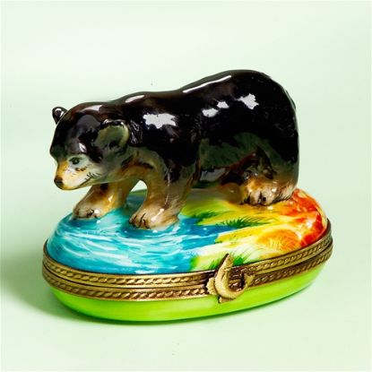Picture of Limoges Bear Crossing the River  Box