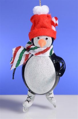 Picture of De Carlini Ice Skating Penguin Christmas ornament