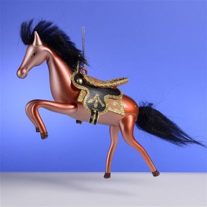 Picture of De Carlini Horse with Saddle Christmas Ornament
