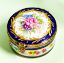 Picture of Limoges Antique Style Blue Round Box with Roses  Box
