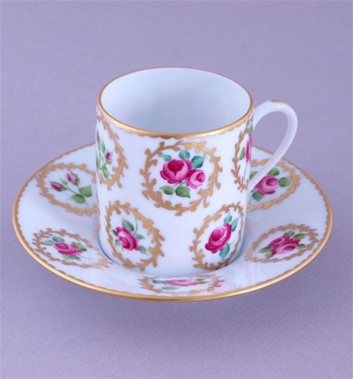 Picture of Limoges Beatrice  Bedroom Roses  Cup and Saucer 