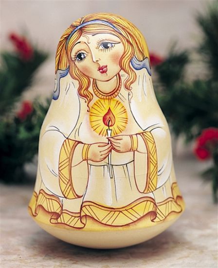 Picture of Russian Roly Poly Wooden Angel