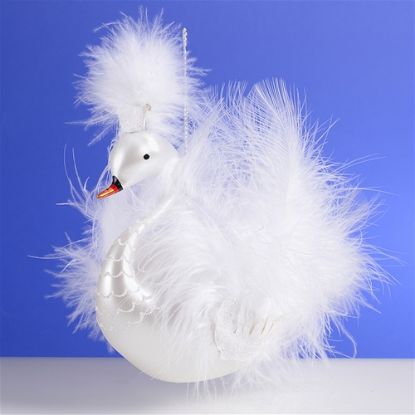 Picture of De Carlini White Swan Christmas Ornament