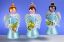 Picture of De Carlini Set of 3 Angels with Flowers Christmas Ornaments 